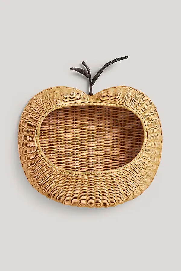 Apple Braided Wall Pocket - Brown, Rattan product