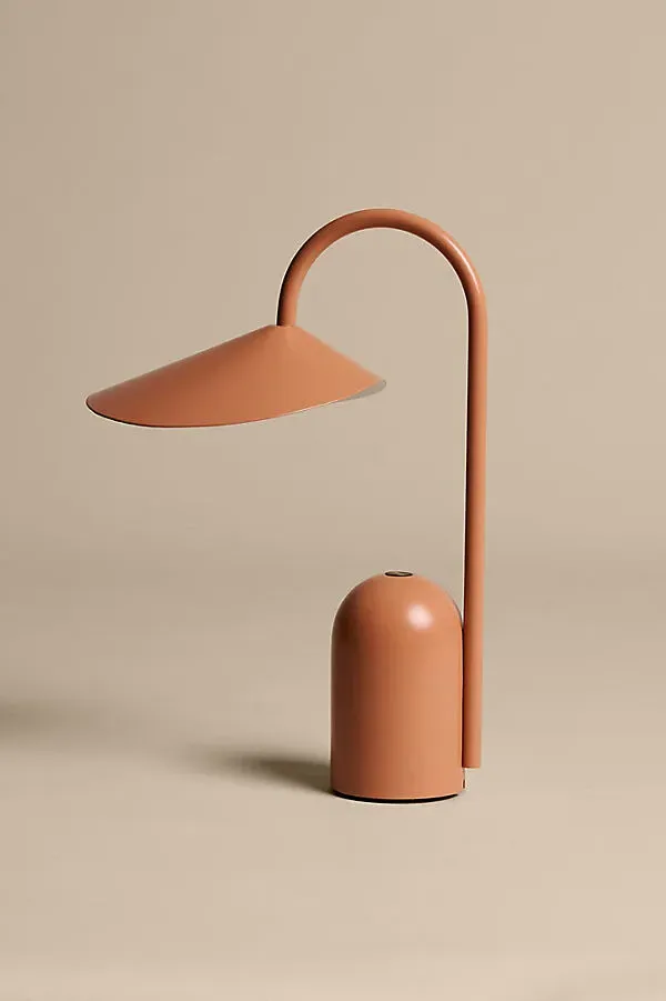 Arum Portable Rechargeable Table Lamp - Orange, Metal product