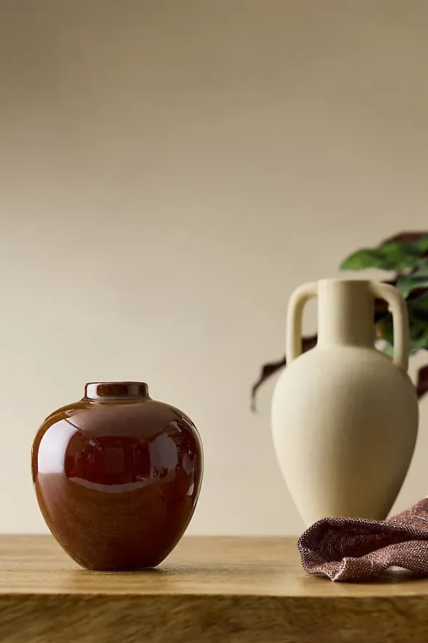 Ary Mini Vase Small - Glazed Stoneware by Anthropologie