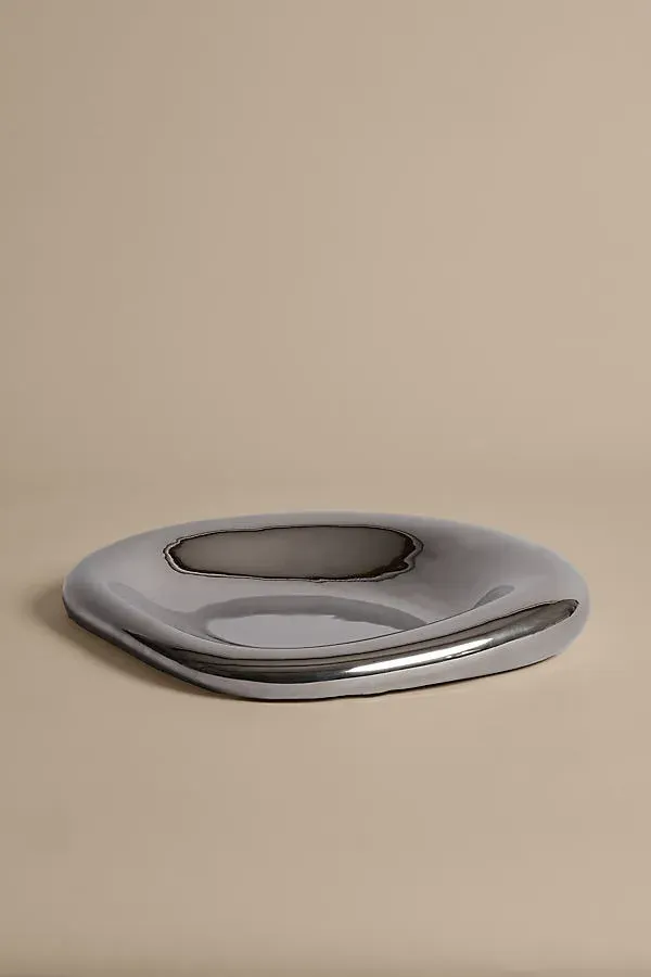 Bellure Porcelain Centerpiece - Silver by Anthropologie, image 2