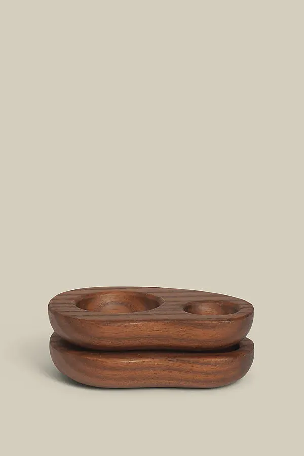 Cairn Egg Holder Set of 2 - Brown, Solid Wood product