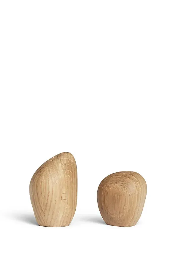 Cairn Salt and Pepper Shakers Set of 2 - Brown, Ash Wood product