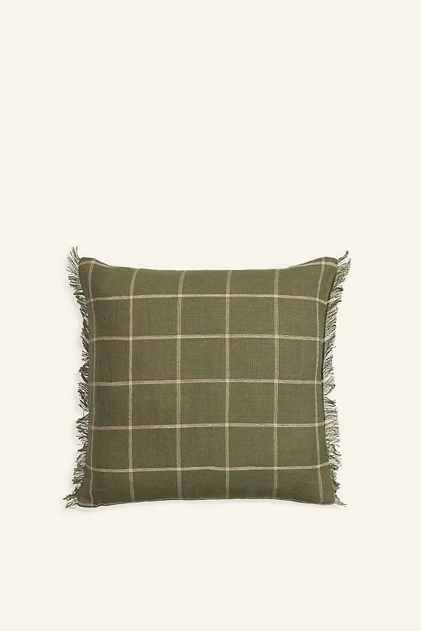 Calm Square Cushion - Green, Cotton-Linen product