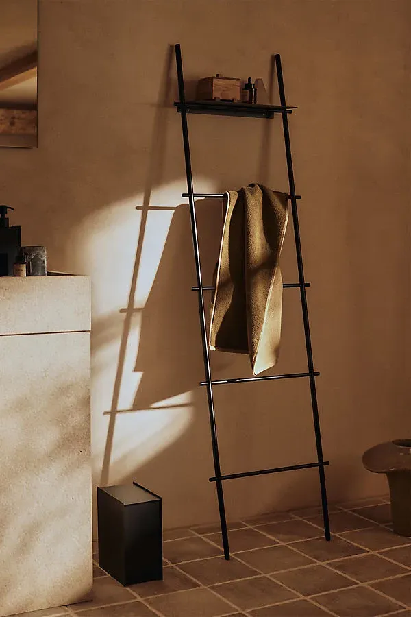 Dora Towel Ladder - Black, Powder-Coated Steel by Anthropologie
