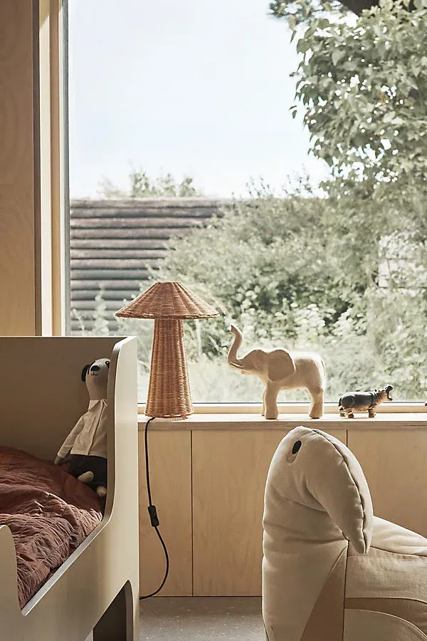 Dou Hand-Braided Table Lamp - Beige, Rattan by Anthropologie, alternate view