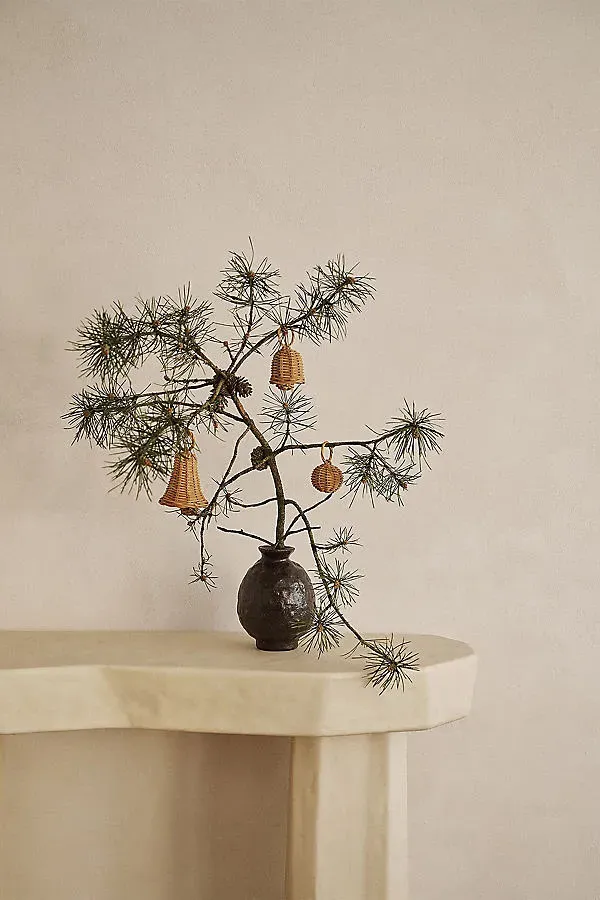Ferm Living Braided Bell Baubles Set of 3 - Beige, Rattan by Anthropologie