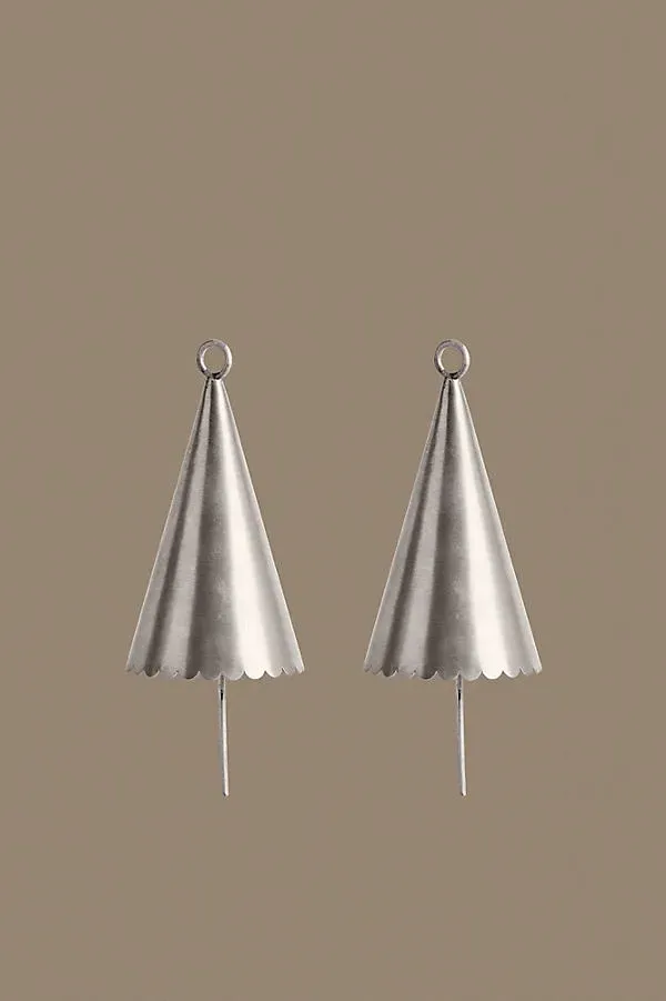 Ferm Living Cone Bell Set of 2 - Silver, Brass by Anthropologie, image 2
