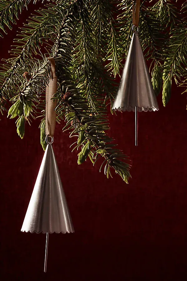 Ferm Living Cone Bell Set of 2 - Silver, Brass by Anthropologie