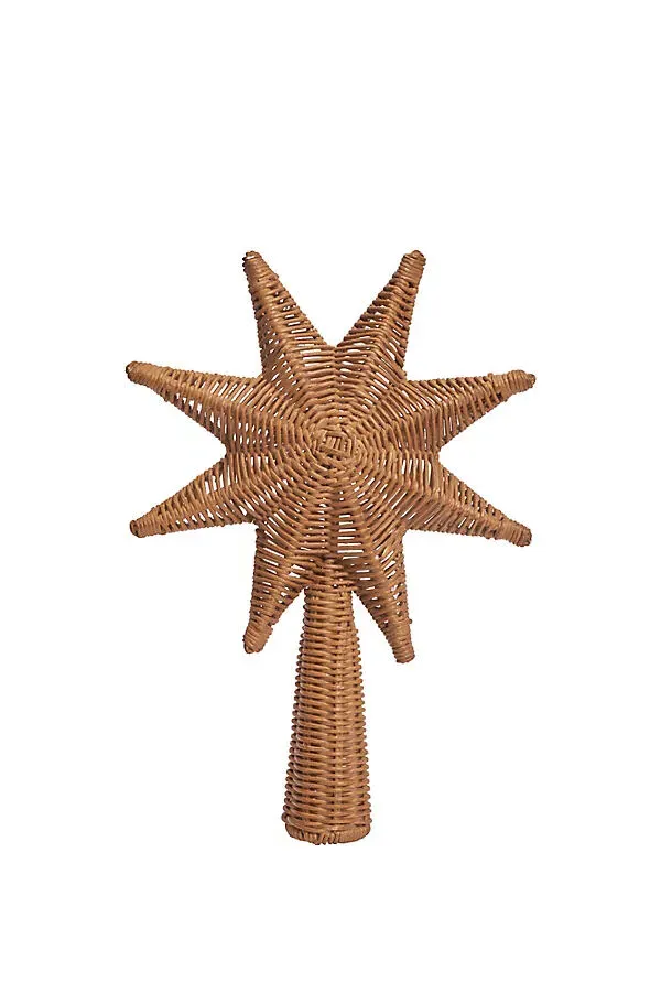 Ferm Living Rattan Tree Topper - Beige by Anthropologie, alternate view