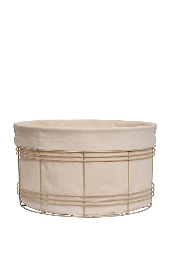 Fio Steel Basket with Removable Cotton Canvas Bag product