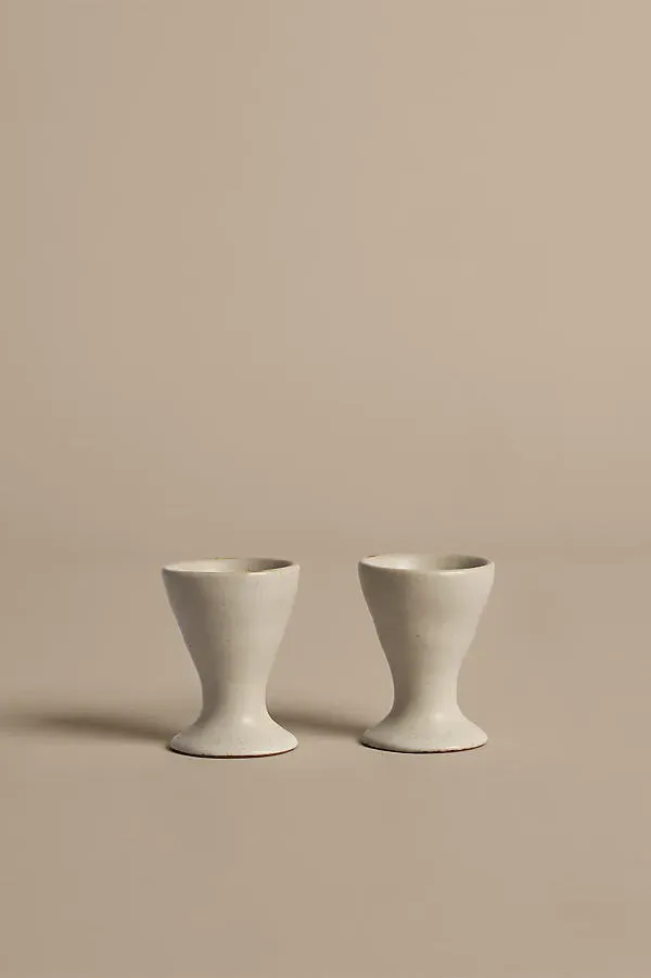 Flow Egg Cups Set of 2 - White, Stoneware product