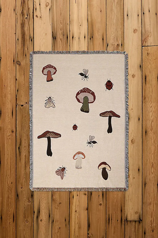 Forest Cotton Throw Blanket - Beige product