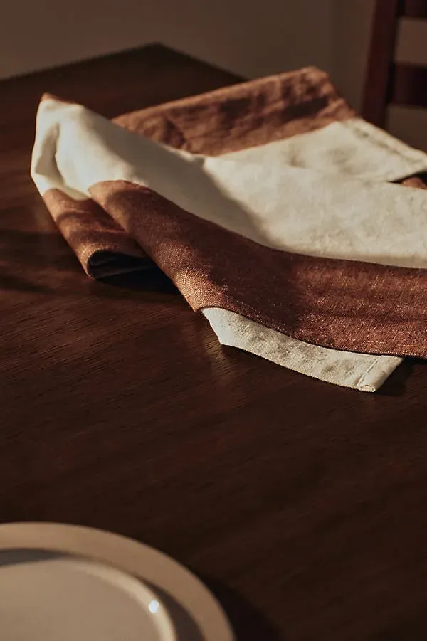 Hale Tea Towel - Brown, Cotton/Linen by Anthropologie