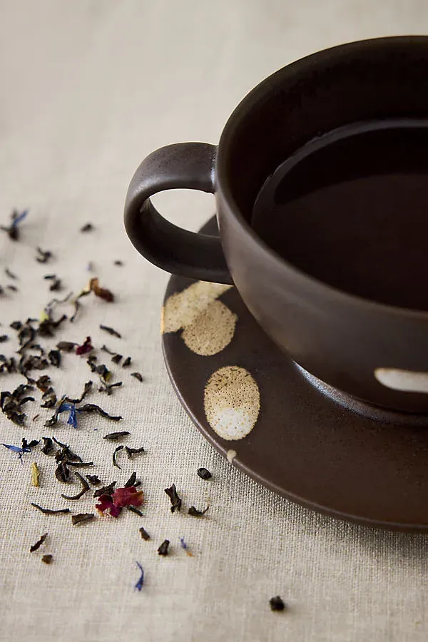 Koyo Cup with Saucer - Hand-Glazed Ceramic by Anthropologie