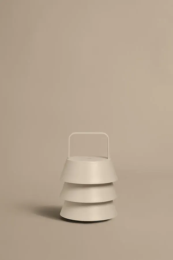 Luver Stacked Portable Rechargeable Lamp - Beige, Iron product