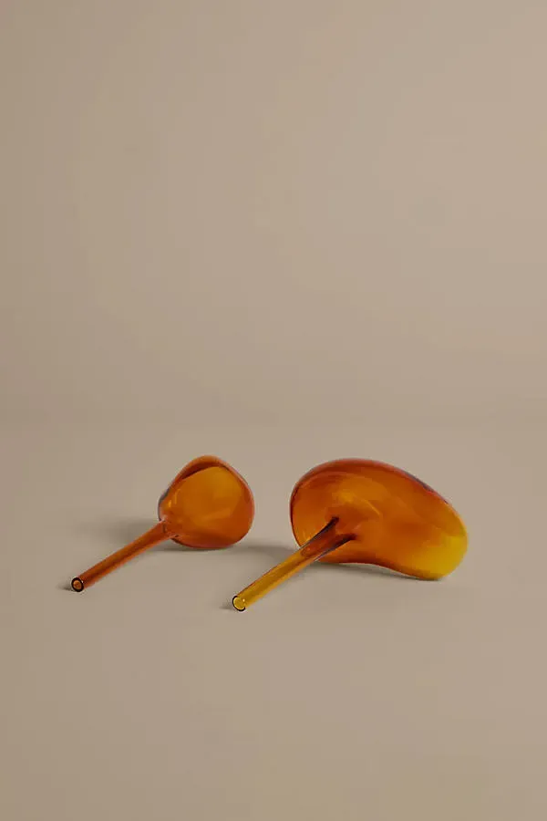 Mercury Water Globes Set of 2 - Orange, Glass product