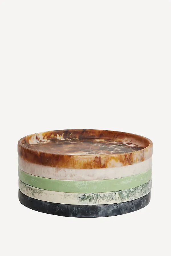 Mist Large Round Tray - Green, Resin by Anthropologie, image 2