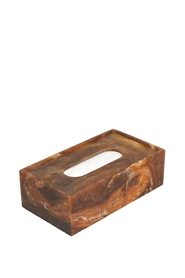 Mist Tissue Box Cover - Marbled Resin by Anthropologie