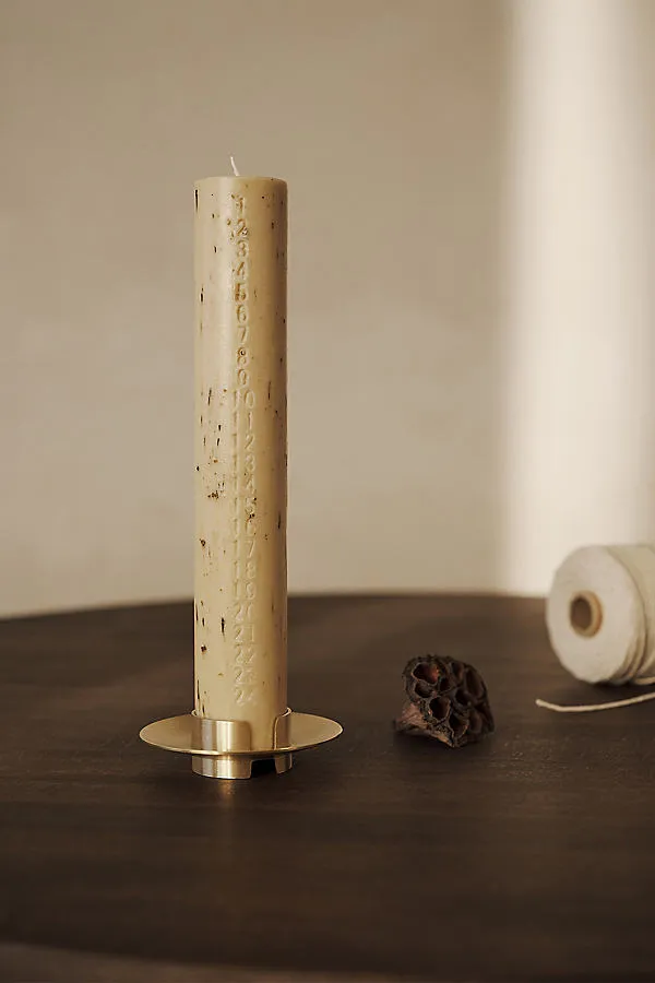 Mura Advent Candle - Beige by Anthropologie
