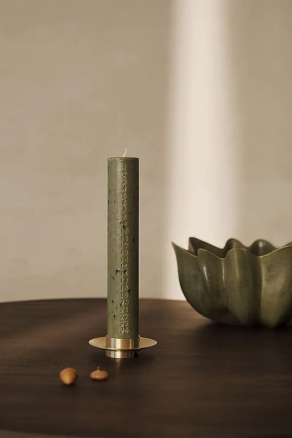 Mura Advent Candle - Green by Anthropologie