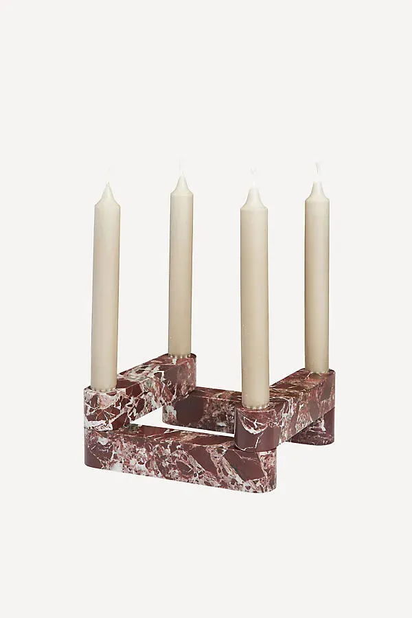 Newel Modular Candle Holder - Brown, Marble product
