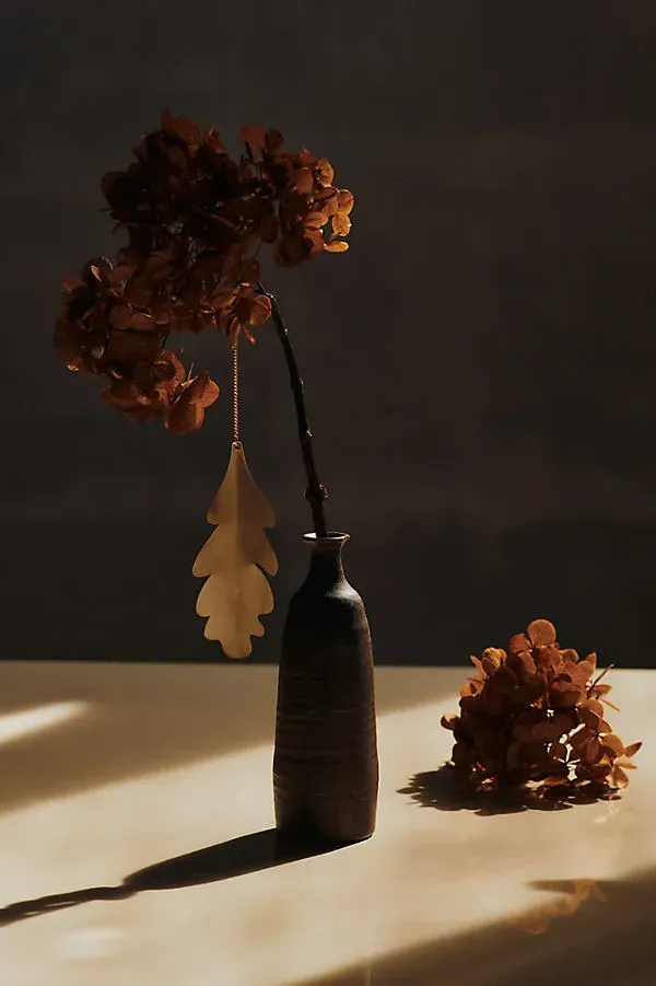 Oak Leaf Ornaments Set of 4 - Gold, Brass by Anthropologie