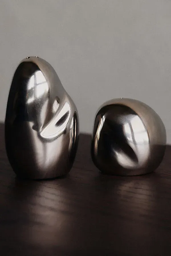 Orevo Salt & Pepper Shakers - Silver, Stainless Steel by Anthropologie