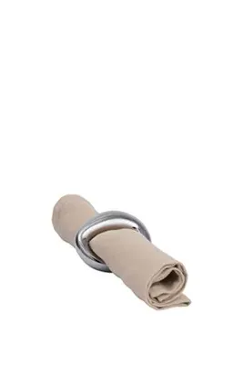 Orrith Napkin Rings Set of 4 - Silver, Porcelain by Anthropologie, alternate view