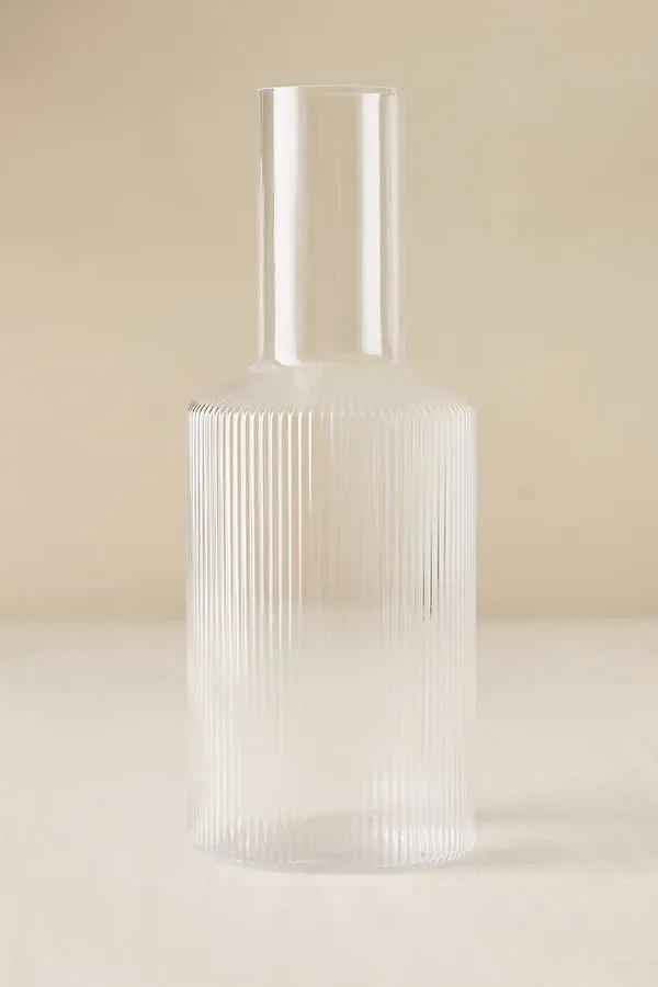 Ripple Glass Carafe - Tinted Glass by Anthropologie, alternate view