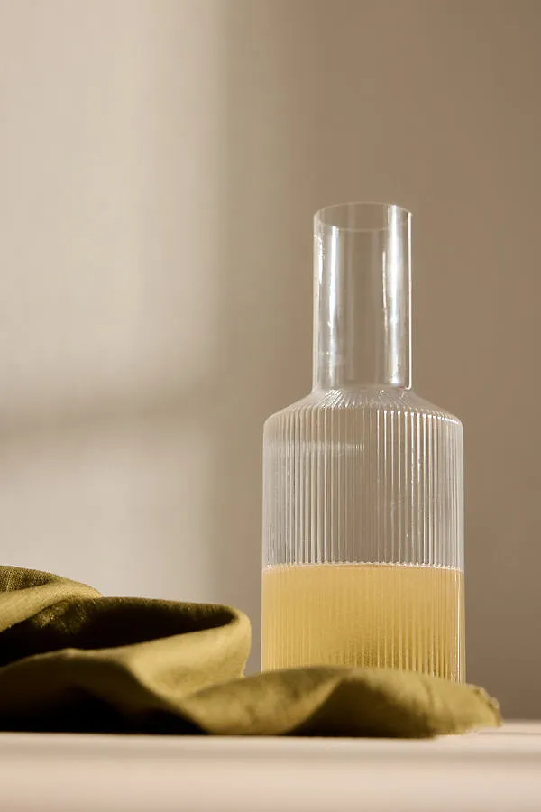 Ripple Small Glass Carafe by Anthropologie