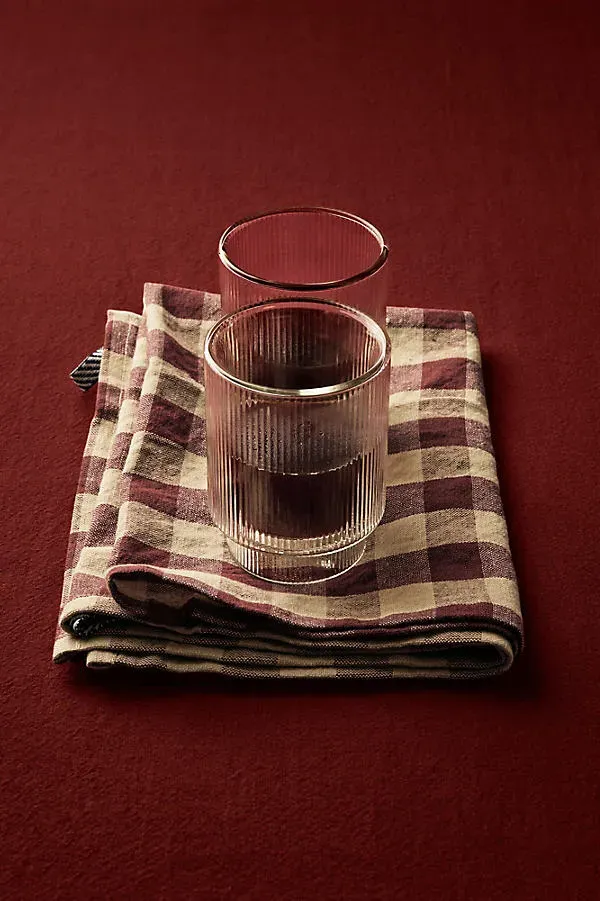 Ripple Thermal Glasses Set of 2 - Clear, Hand-Blown Glass by Anthropologie