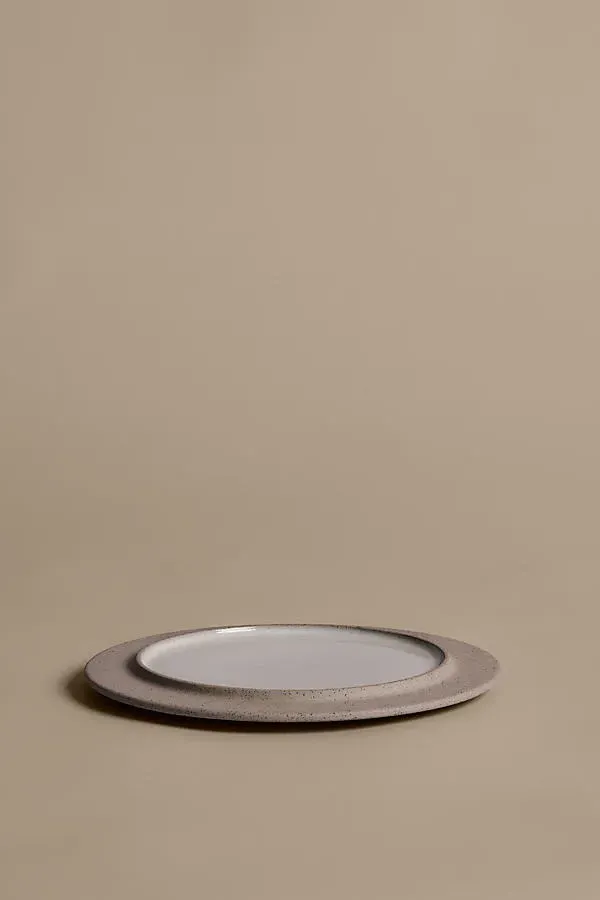 Sonae Reversible Dessert Plates Set of 2 - Grey, Stoneware by Anthropologie