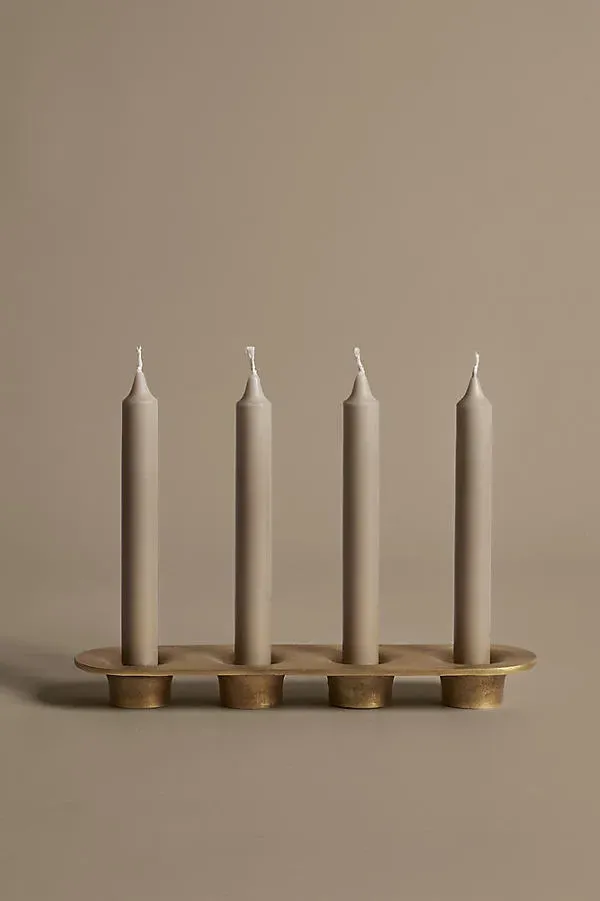 Soothe 4 Candle Holder - Gold, Cast Aluminum by Anthropologie