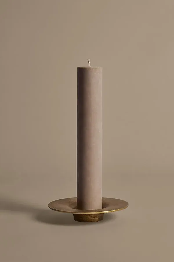 Soothe Block Candle Holder - Gold, Cast Aluminum by Anthropologie
