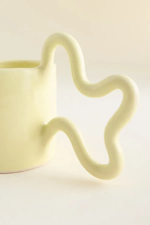 Handmade Wiggle Mug - Yellow, Stoneware product