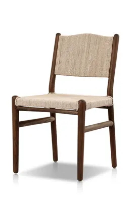 Herrin Woven Teak Outdoor Dining Chair - Saddle Brown product