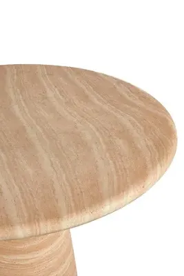 Janice Round Dining Table - Travertine Concrete product