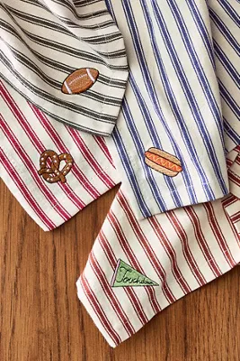 Game Day Icon Striped Napkins Set of 4 - Cotton product