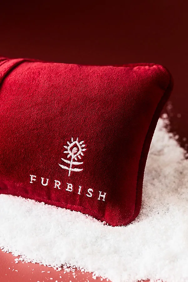 Furbish Studio Holiday Needlepoint Throw Pillow - Green, Wool-Cotton by Anthropologie, alternate view