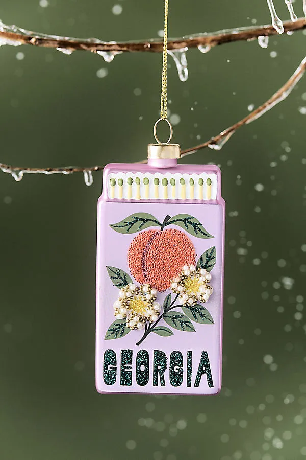 Furbish Studio State Edition Matchbook Ornament - Purple, Glass by Anthropologie