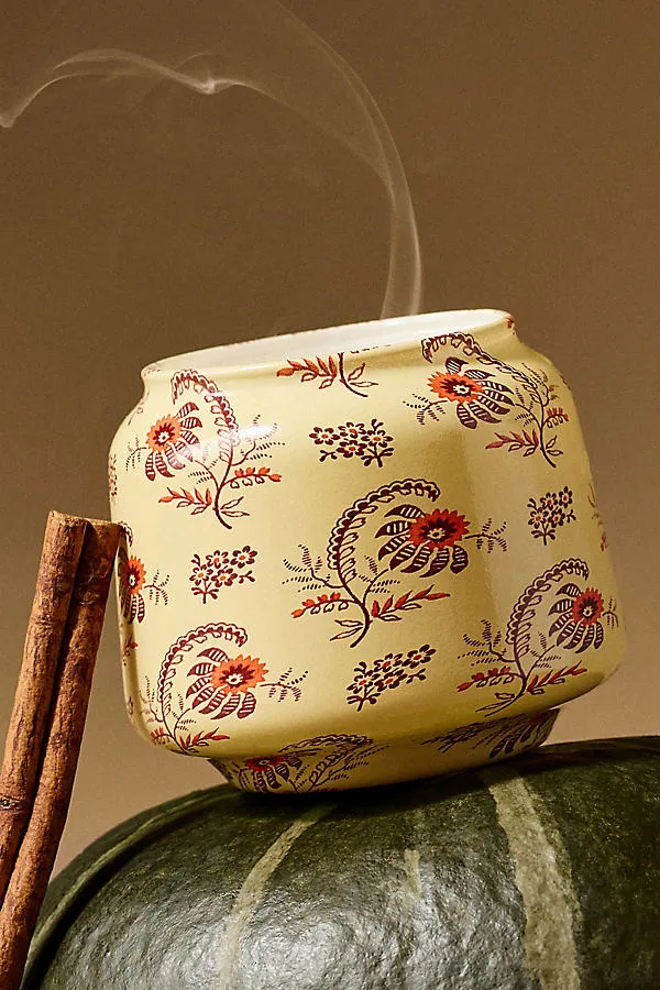 Printed Mini Gather Candle - Amber Pumpkin & Spice by Anthropologie