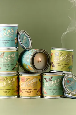 Fresh Florida Small Tin Candle - Blue, Cotton product