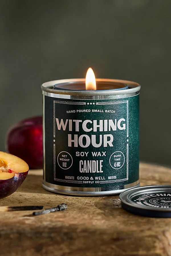 Witching Hour Lidded Tin Candle - Plum, Patchouli & Sandalwood by Anthropologie