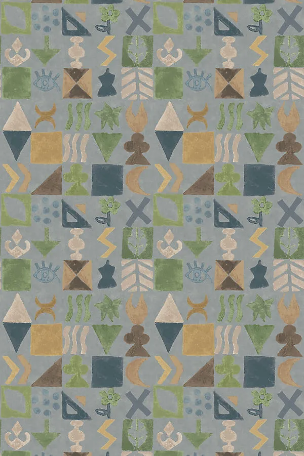 GP & J Baker Geometric Wallpaper - Blue product