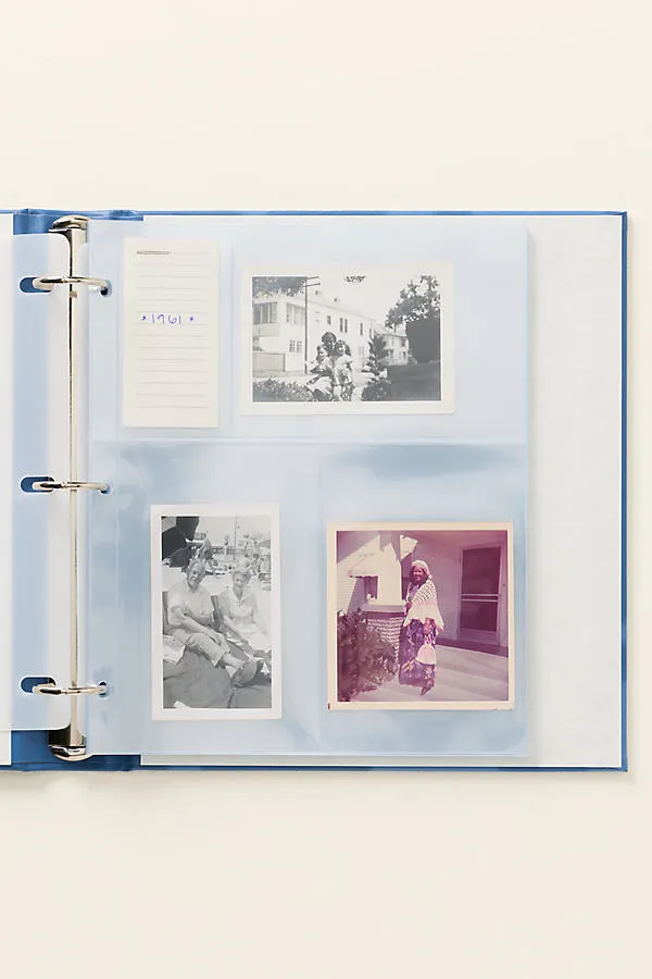Graphic Image Monogram Leather-Bound Photo Album - Blue by Anthropologie, alternate view