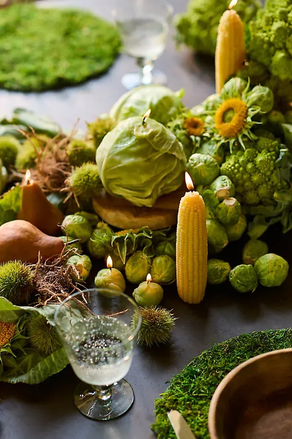 Cabbage Candle - Green, Beeswax by Anthropologie