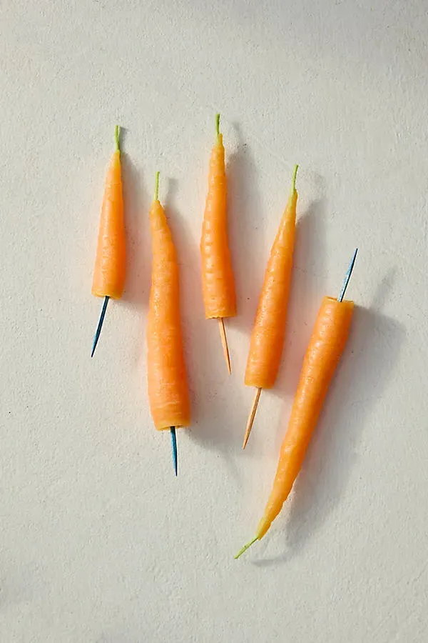 Carrot Beeswax Candles Set of 5 - Natural product
