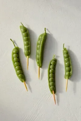 Snap Pea Beeswax Candles Set of 5 product
