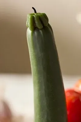 Zucchini Shaped Beeswax Candle - Natural product