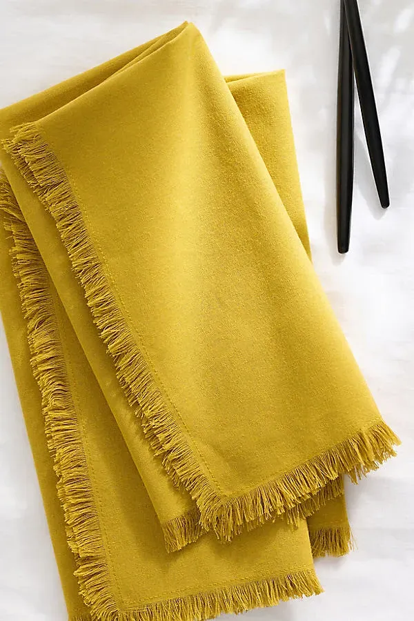 Dinner Napkins Set of 4 - Yellow, Cotton product